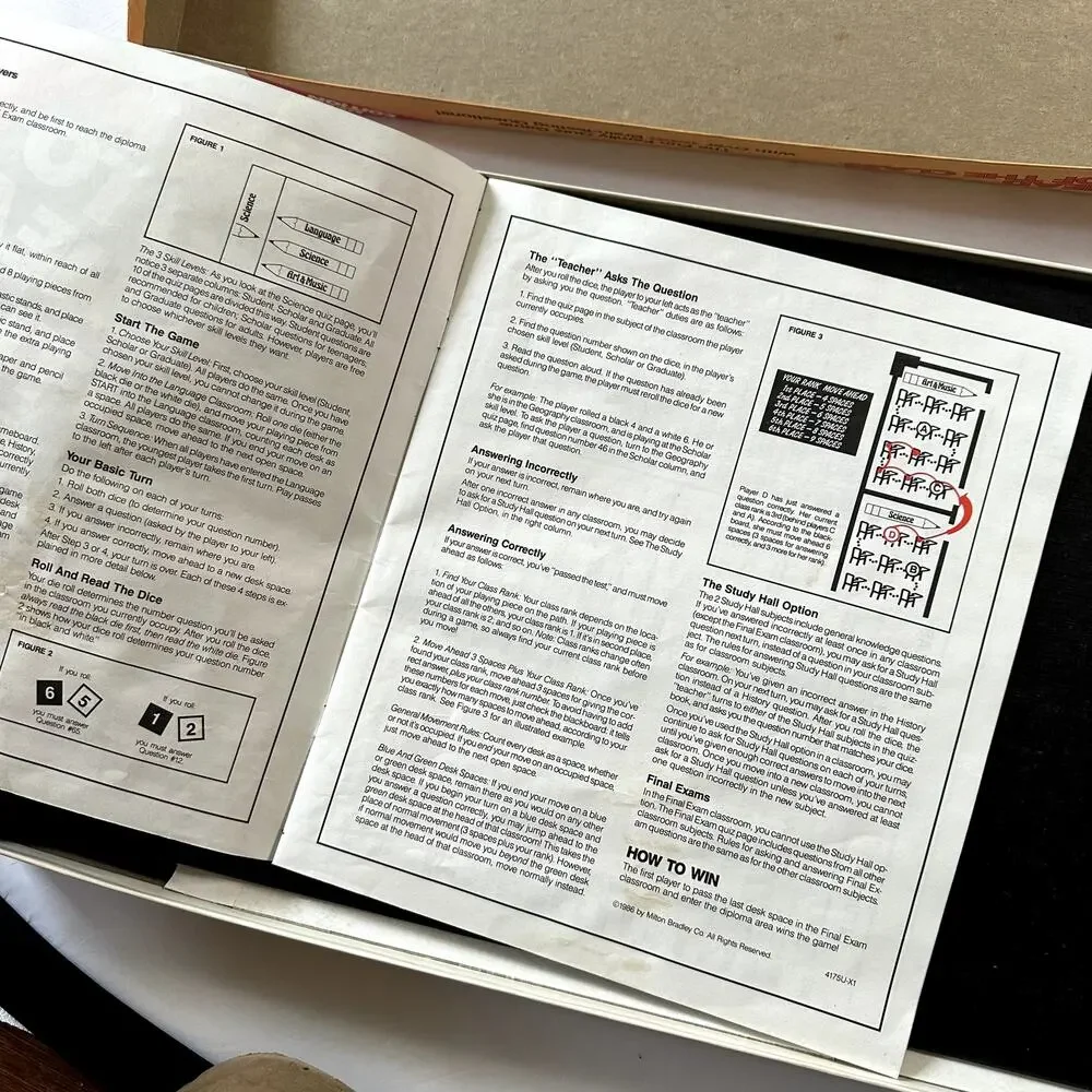 Vintage 1986 Go To The Head Of The Class Board Game Deluxe Edition